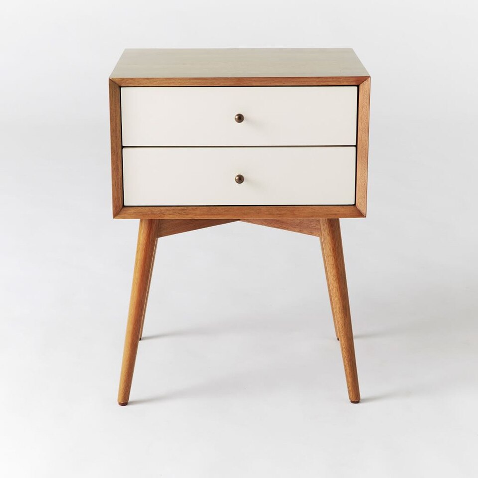 MidCentury Closed Bedside Table (46 cm) west elm Australia